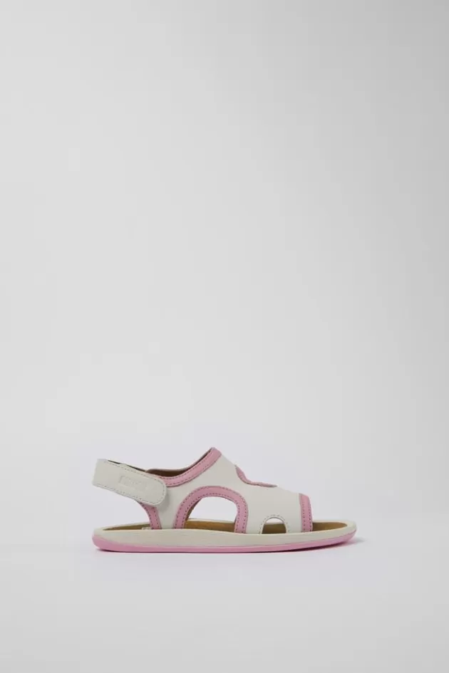 Flash Sale Camper Witte Leren Sandaal Met 2 Bandjes