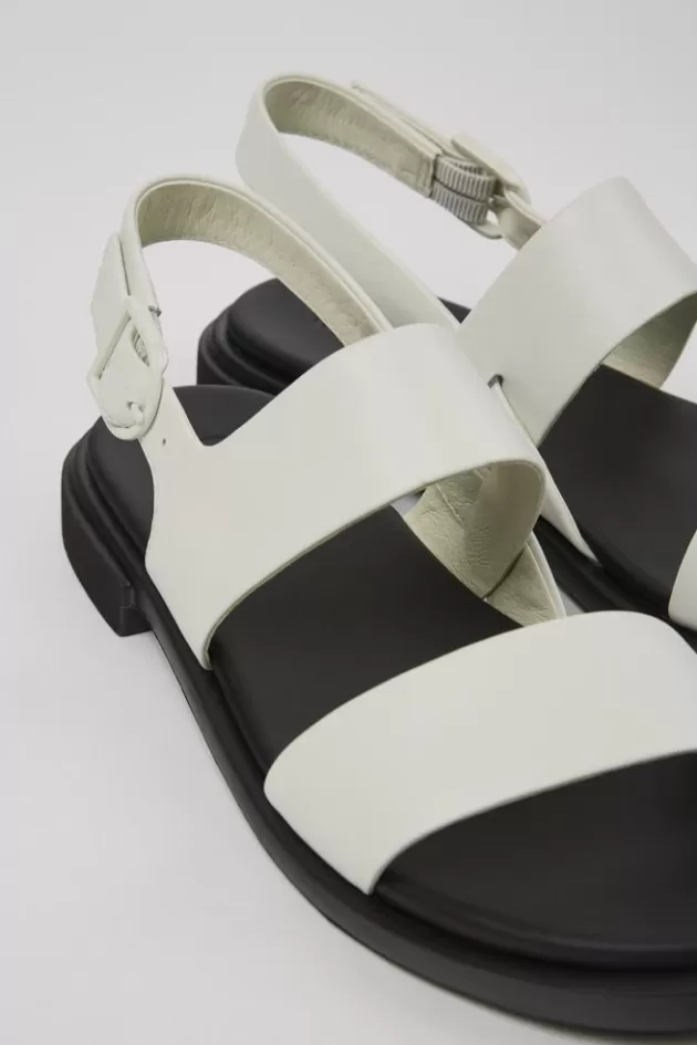 New Camper Witte Leren Sandaal Voor Dames