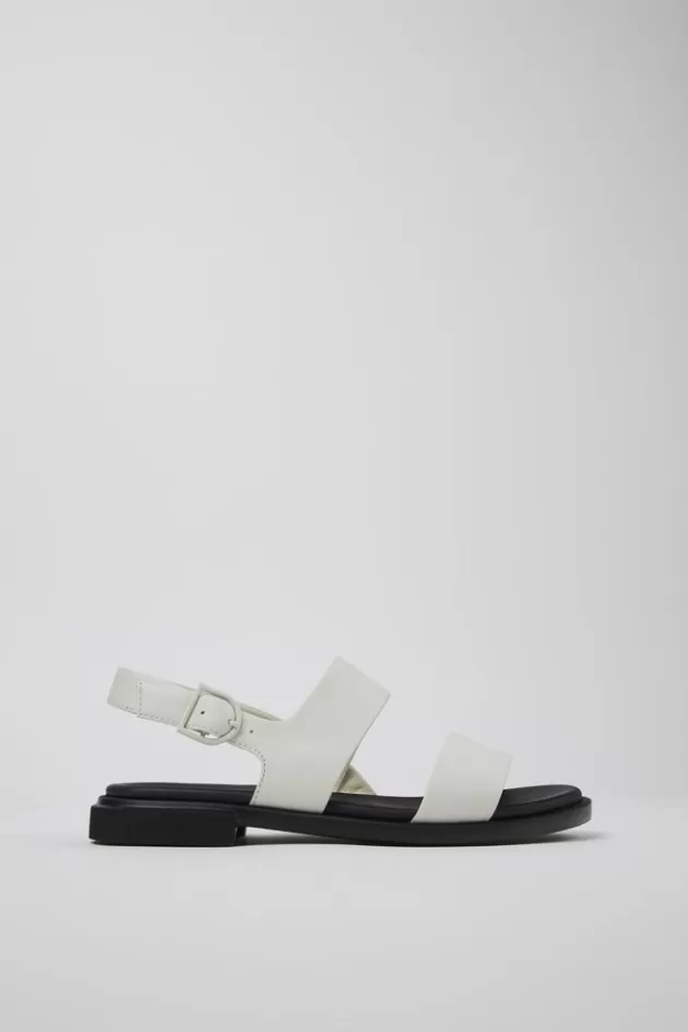 New Camper Witte Leren Sandaal Voor Dames