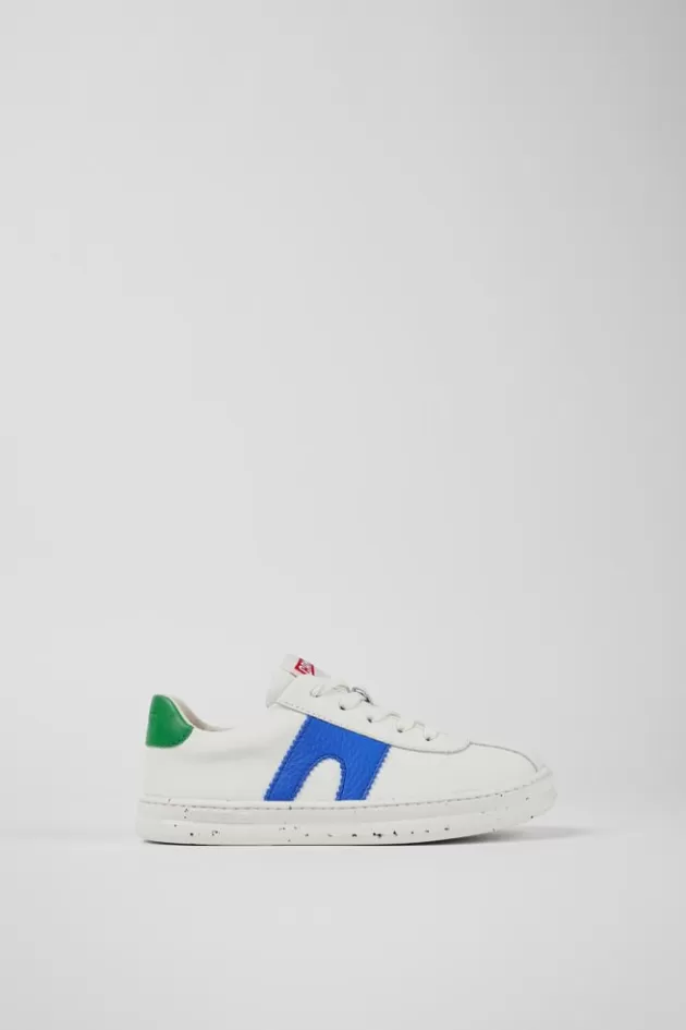 Online Camper Witte Leren Sneaker