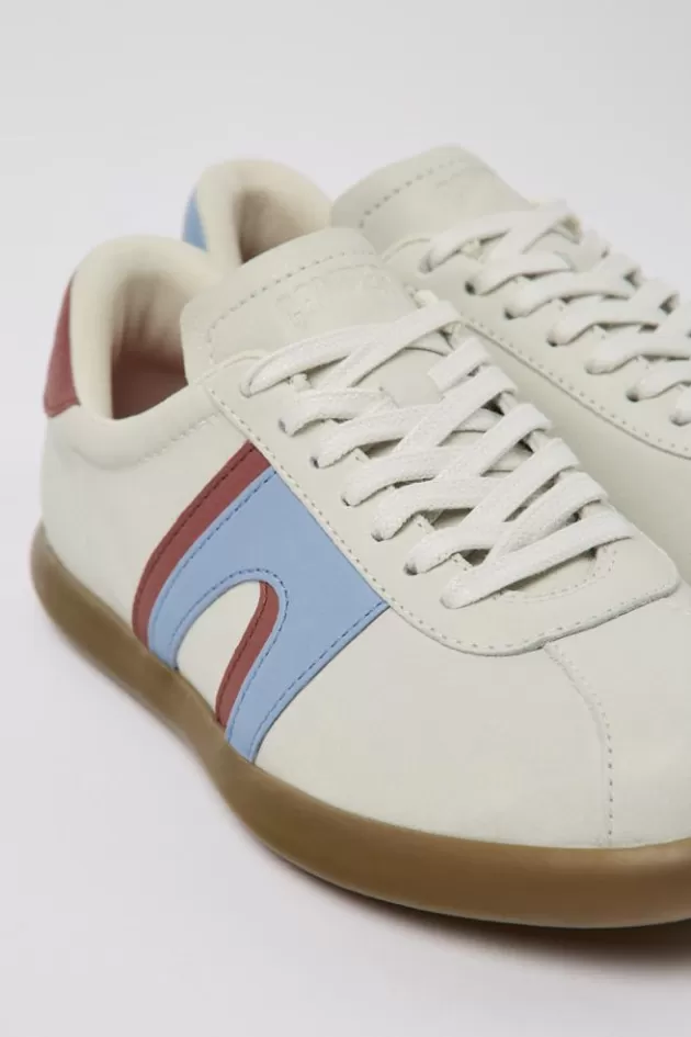 Clearance Camper Witte Leren Sneaker Voor Dames