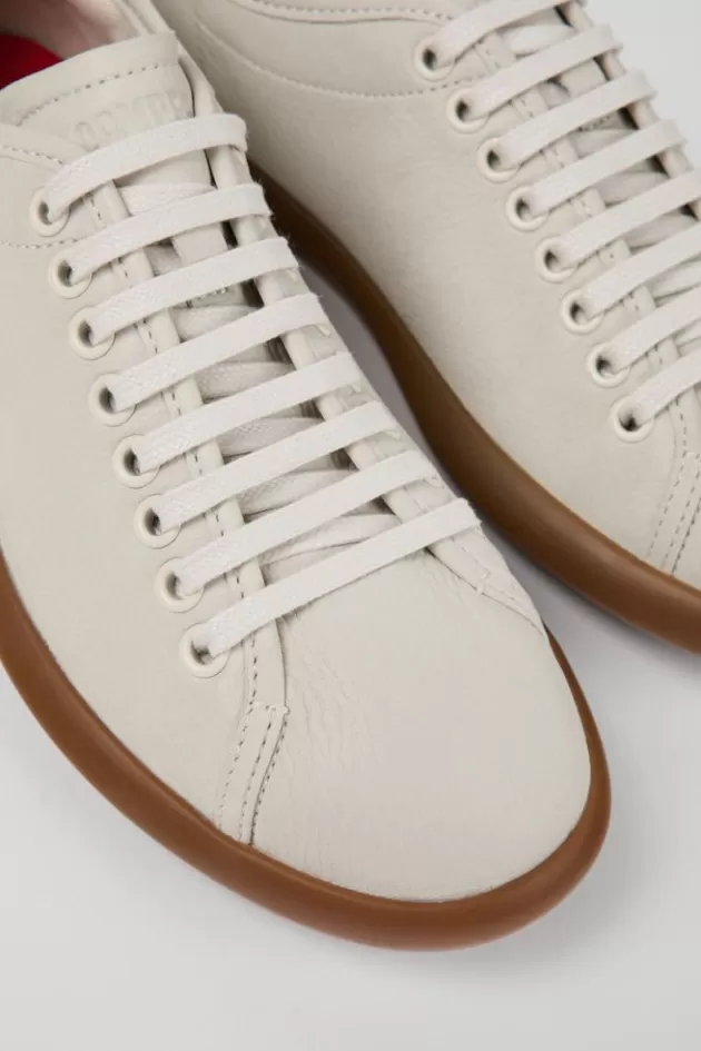 Hot Camper Witte Leren Sneaker Voor Dames