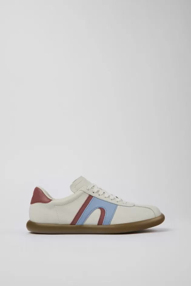 Clearance Camper Witte Leren Sneaker Voor Dames