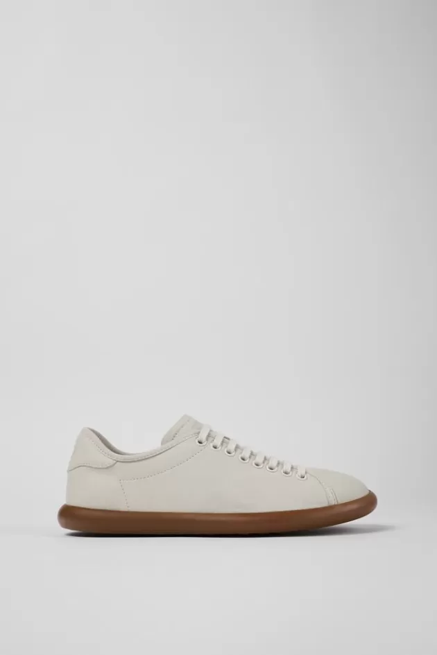 Hot Camper Witte Leren Sneaker Voor Dames