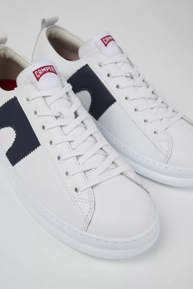 Best Camper Witte Leren Sneaker Voor Heren