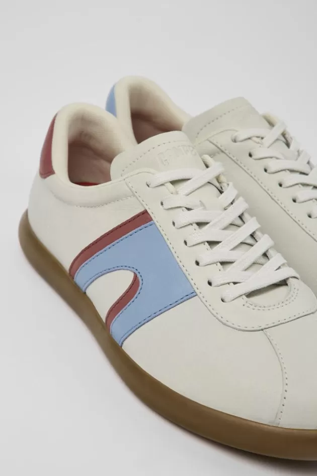 Best Camper Witte Leren Sneaker Voor Heren