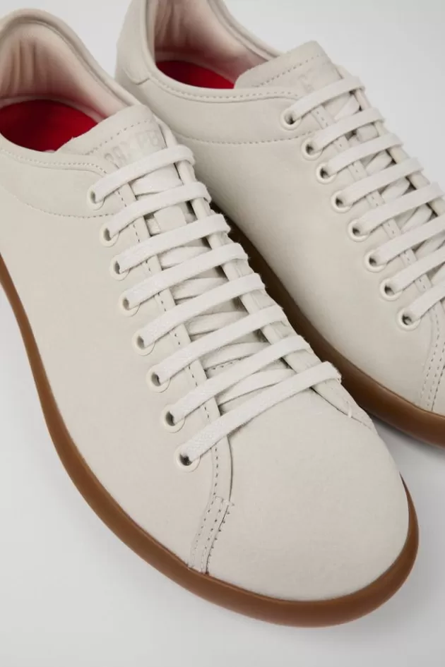 Store Camper Witte Leren Sneaker Voor Heren