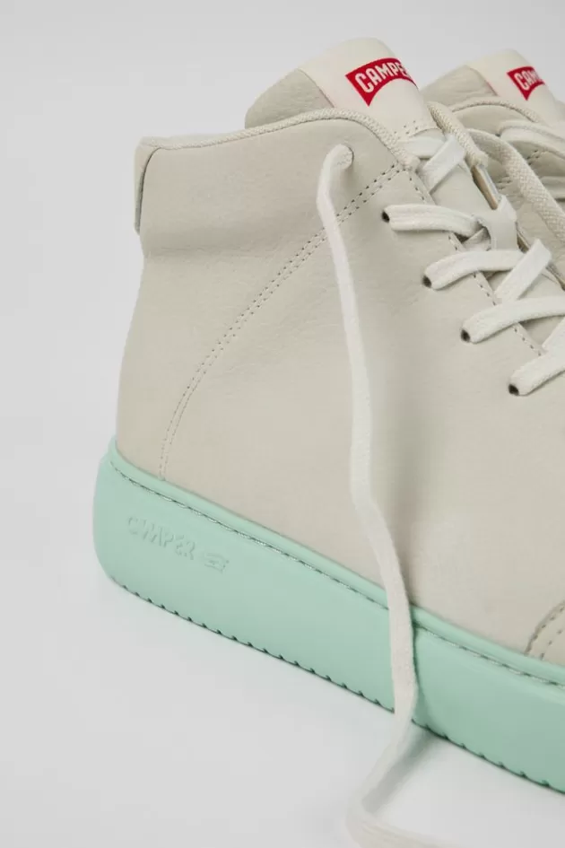 New Camper Witte Leren Sneakerbootie Voor Heren