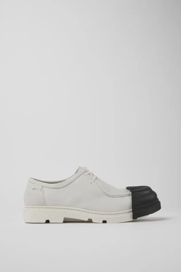 Shop Camper Witte Ongeverfde Leren Herenschoenen