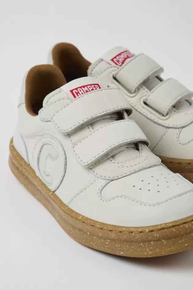New Camper Witte Ongeverfde Lerensneakers