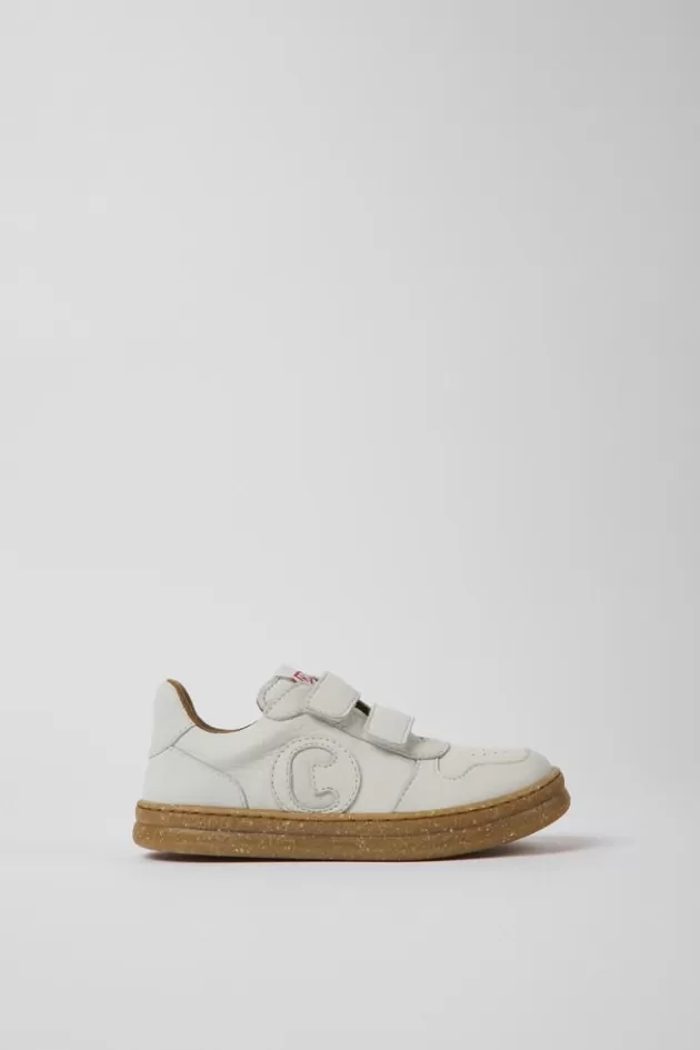 New Camper Witte Ongeverfde Lerensneakers