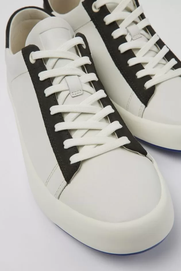 Clearance Camper Witte Sneaker Van Leer/Nubuck Voor Heren