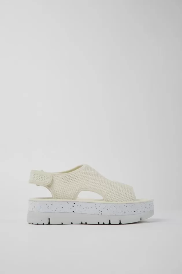 Fashion Camper Witte Stoffen Damessandalen