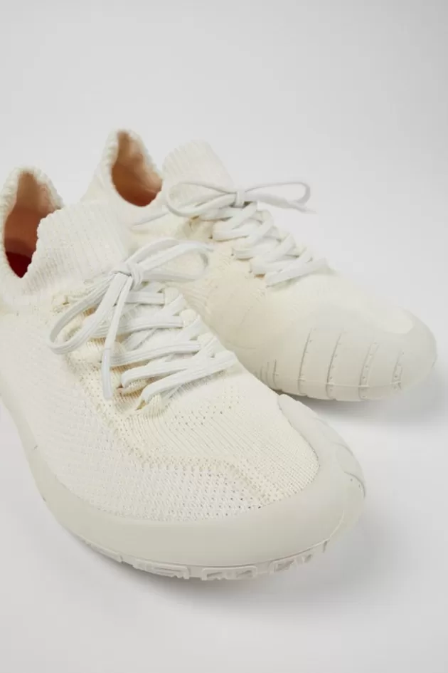 Cheap Camper Witte Textiel Sneaker Voor Dames