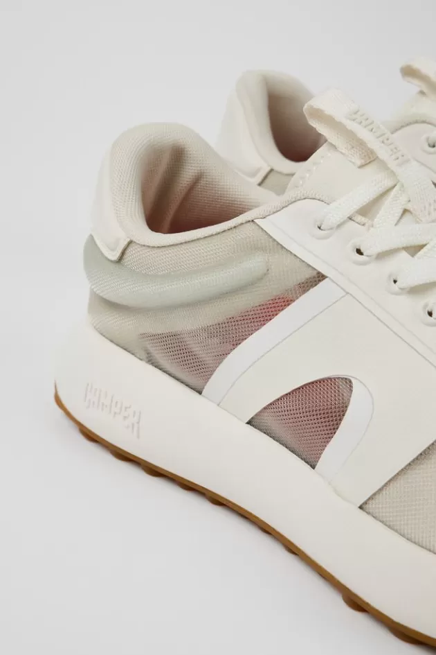 Discount Camper Witte Textiel Sneaker Voor Heren