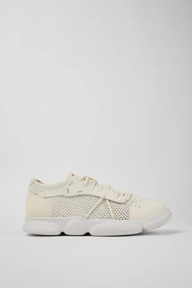 Sale Camper Witte Textiel Sneaker Voor Heren
