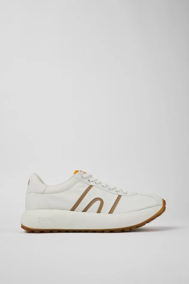 Sale Camper Witte Textiel Sneaker Voor Heren