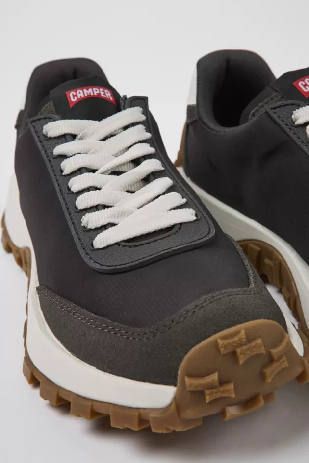 Online Camper Zwarte Damessneakers Van Gerecycled Pet En Nubuck