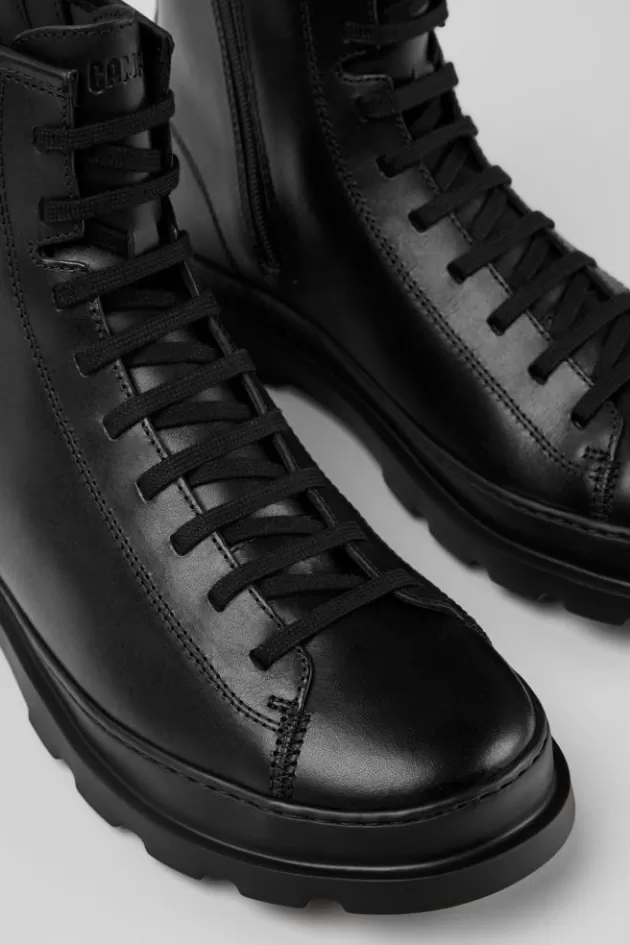 Online Camper Zwarte Halfhoge Veterboot Voor Heren