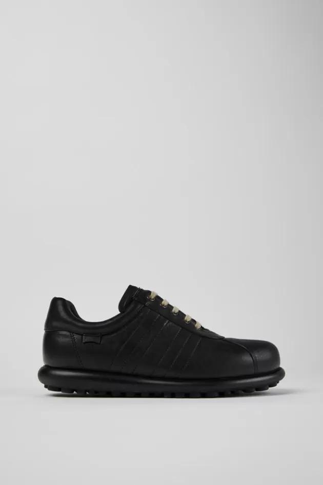 Outlet Camper Zwarte Herenschoenen Van Plantaardig Gelooid Leer