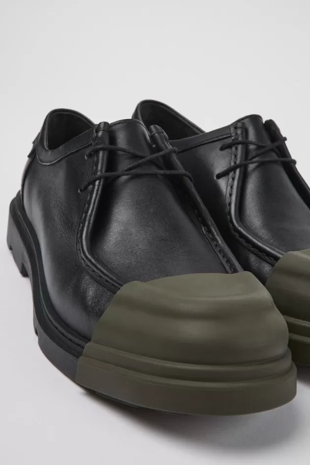Clearance Camper Zwarte Herenschoenen Van Verantwoord Leer