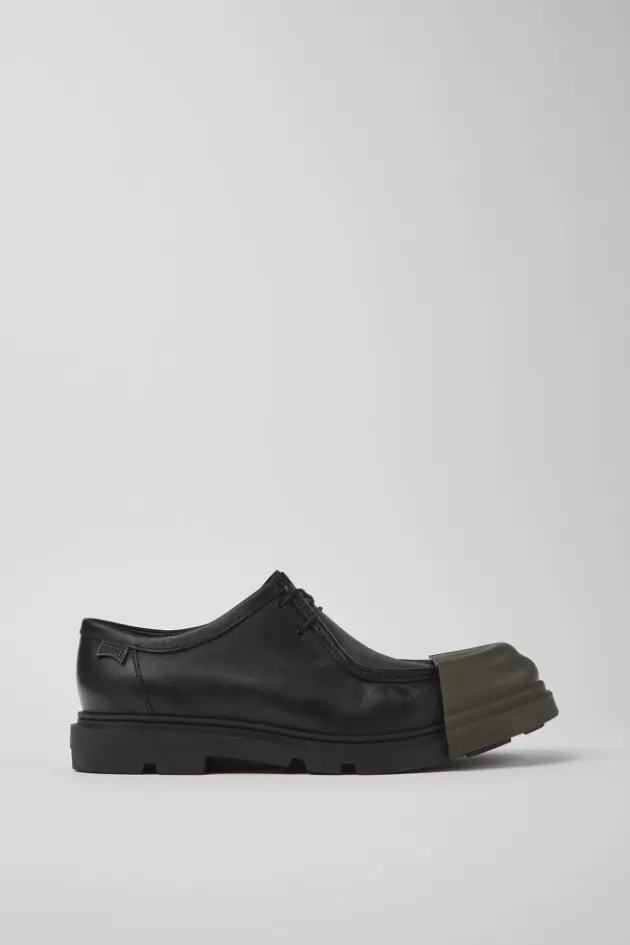 Clearance Camper Zwarte Herenschoenen Van Verantwoord Leer