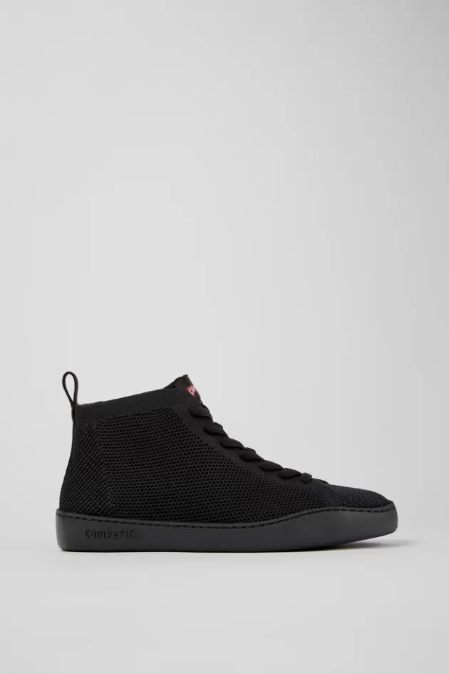 New Camper Zwarte Herensneakers, Aan Een Stuk Gebreid