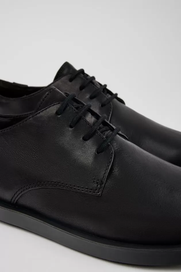 Cheap Camper Zwarte Leren Blucher Voor Heren