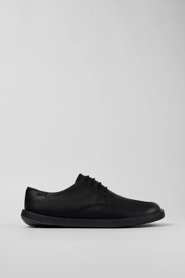 Cheap Camper Zwarte Leren Blucher Voor Heren