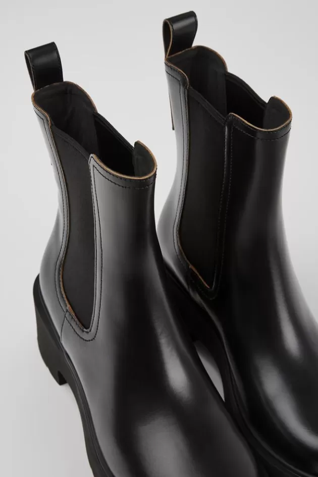 Best Sale Camper Zwarte Leren Boots Voor Dames