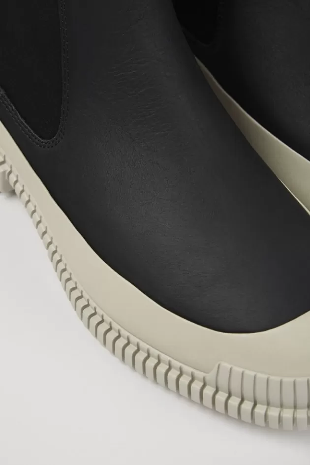 Online Camper Zwarte Leren Chelseaboots Voor Heren