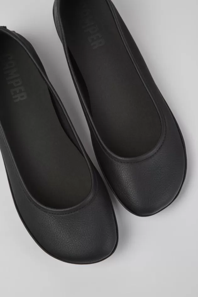 Best Sale Camper Zwarte Leren Damesballerina