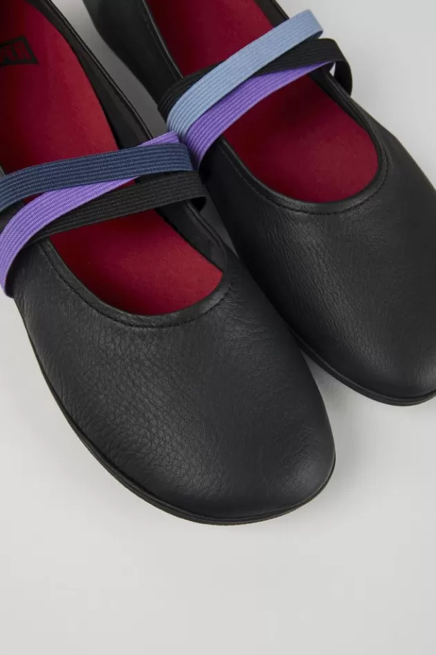 Shop Camper Zwarte Leren Damesballerina