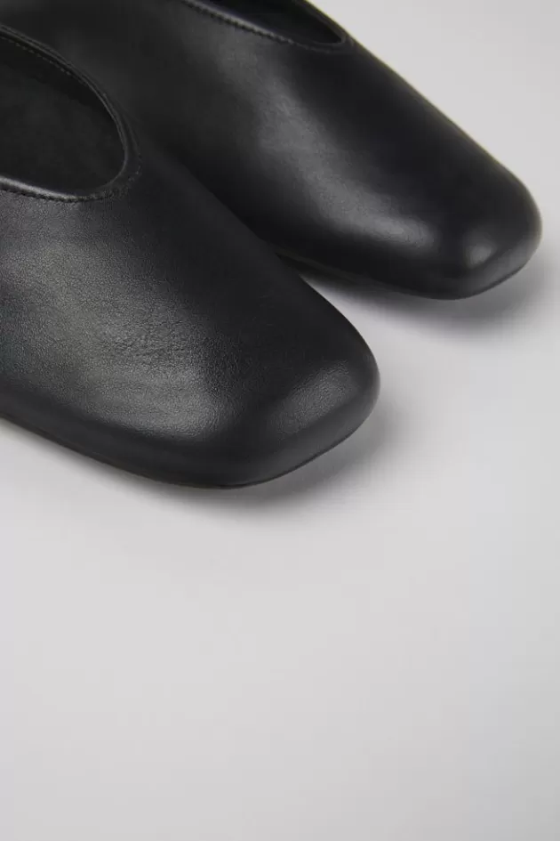 Clearance Camper Zwarte Leren Damesballerina'S