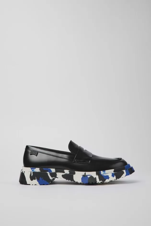 Fashion Camper Zwarte Leren Damesloafer