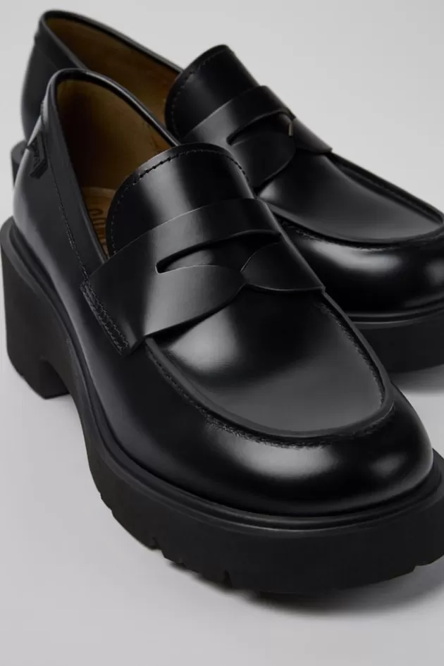Best Sale Camper Zwarte Leren Damesloafers