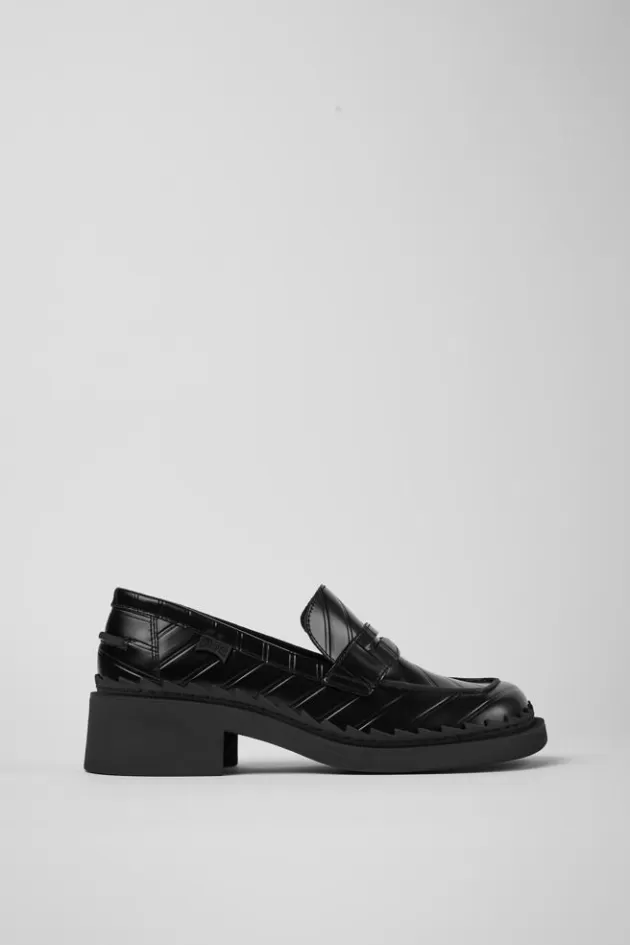 Cheap Camper Zwarte Leren Damesloafers