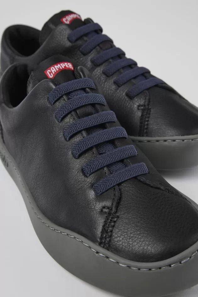 Hot Camper Zwarte Leren Damessneakers