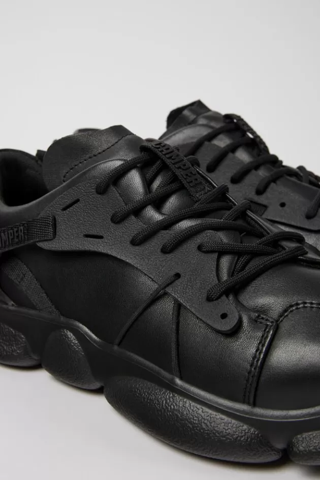 Flash Sale Camper Zwarte Leren En Stoffen Herensneakers