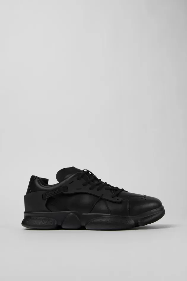 Flash Sale Camper Zwarte Leren En Stoffen Herensneakers