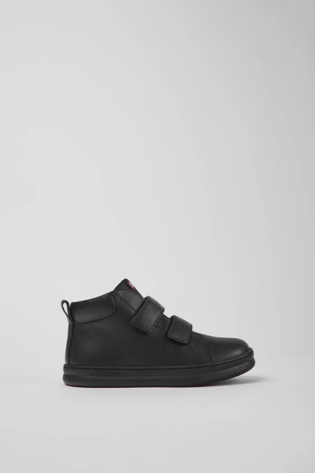 Discount Camper Zwarte Leren En Stoffen Kinder-Enkelboots