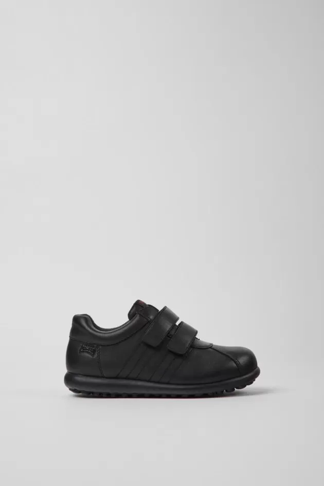 Best Camper Zwarte Leren En Stoffen Kinderschoenen