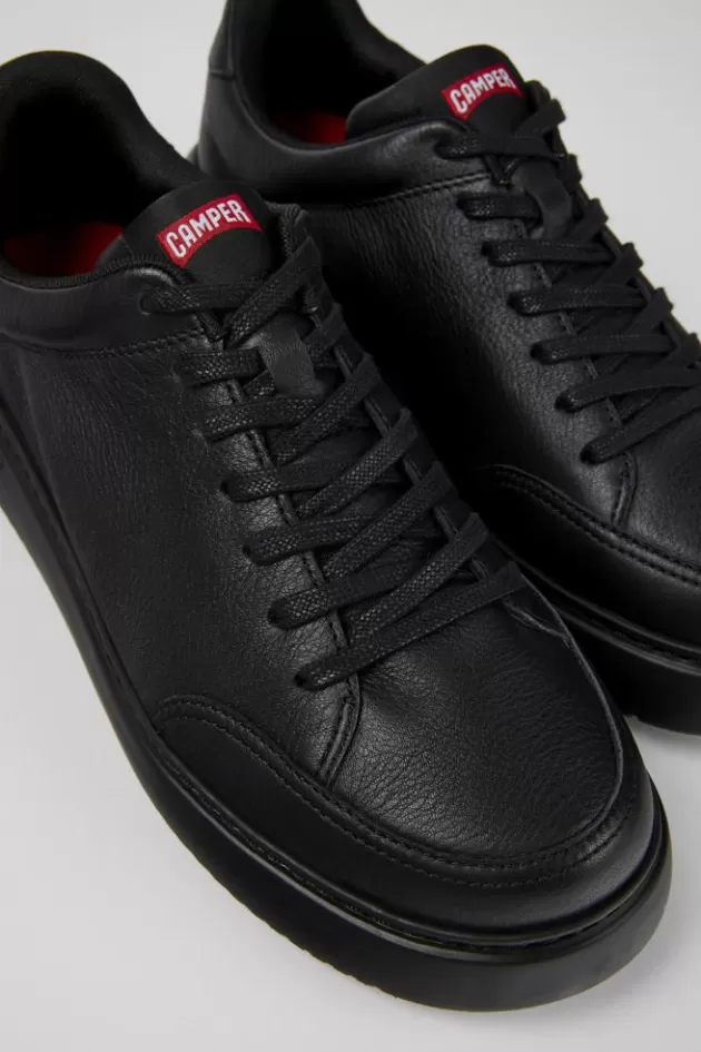 Outlet Camper Zwarte Leren Herensneakers