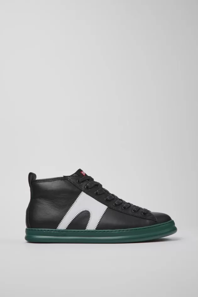 Hot Camper Zwarte Leren Herensneakers