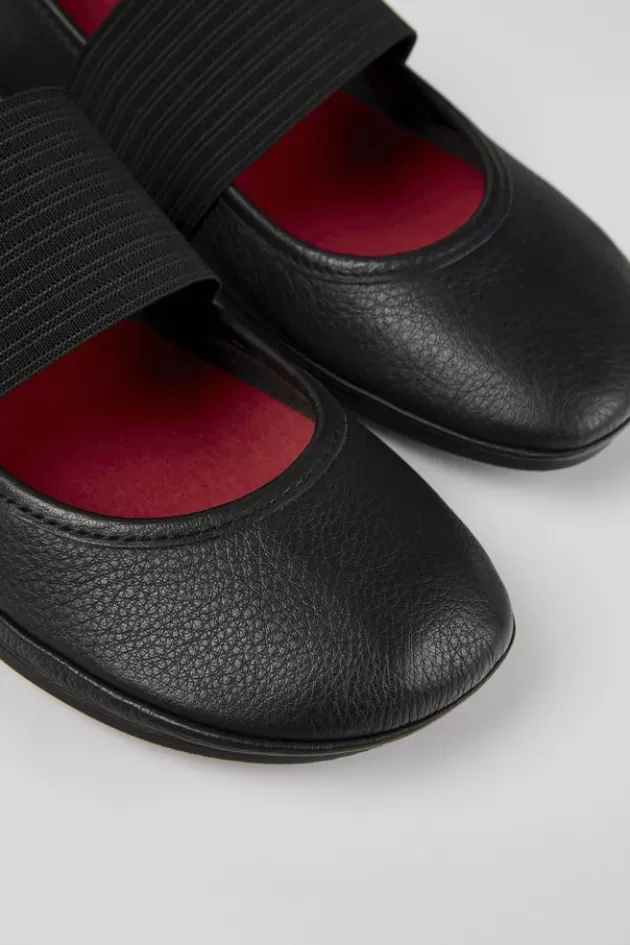Sale Camper Zwarte Leren Mary Jane-Schoen Voor Dames