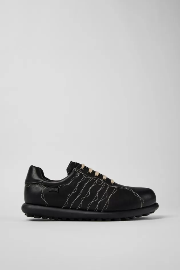 Sale Camper Zwarte Leren Oxford Sneaker Voor Heren