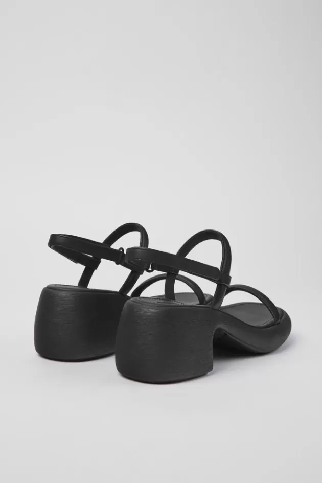 Shop Camper Zwarte Leren Sandaal Voor Dames
