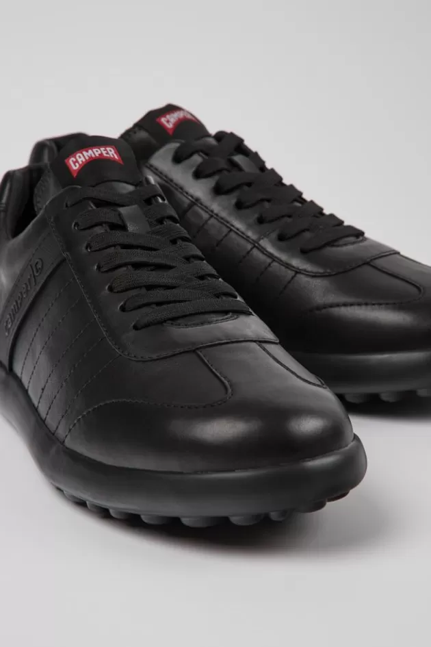 Sale Camper Zwarte Leren Sneakers Voor Heren