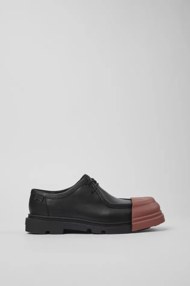 Online Camper Zwarte Leren Wallabee-Schoen Voor Dames
