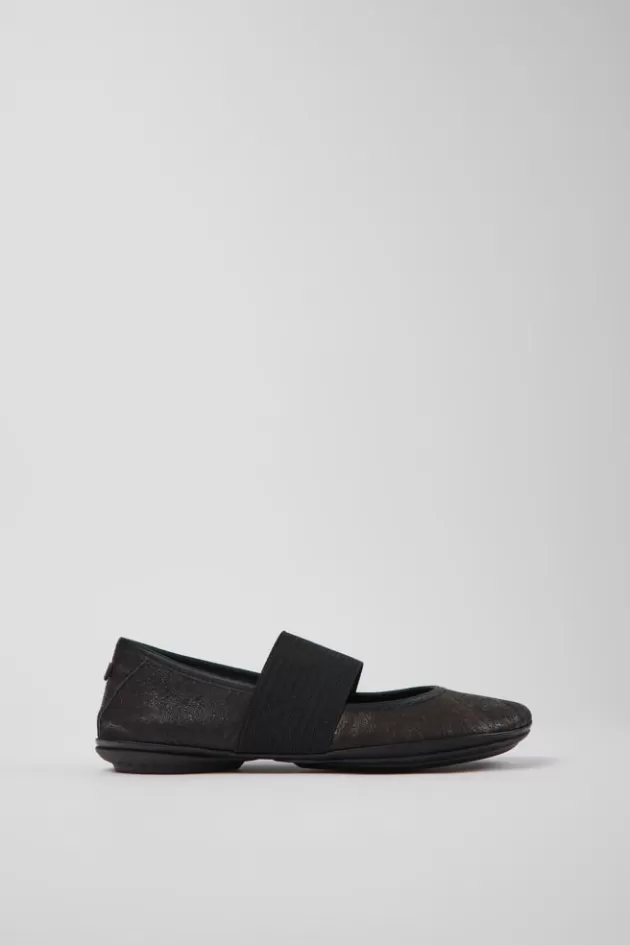 Discount Camper Zwarte Nubuck Ballerina'S Voor Dames